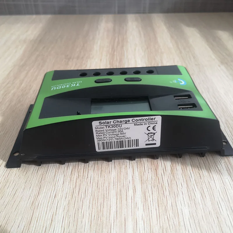MPPT 30A Solar Laderegler 12V 24V Solarregler, MPPT Solarladeregler 30A mit Temperatursensor LCD Display 2 USB Ports, Controller Passend für 12V 24V Sonnenkollektor Blei Säure und Lithium Batterie MPPT 30A Solar Laderegler 12V 24V Solarregler, MPPT Solarladeregler 30A mit Temperatursensor LCD Display 2 USB Ports, Controller Passend für 12V 24V Sonnenkollektor Blei Säure und Lithium Batterie