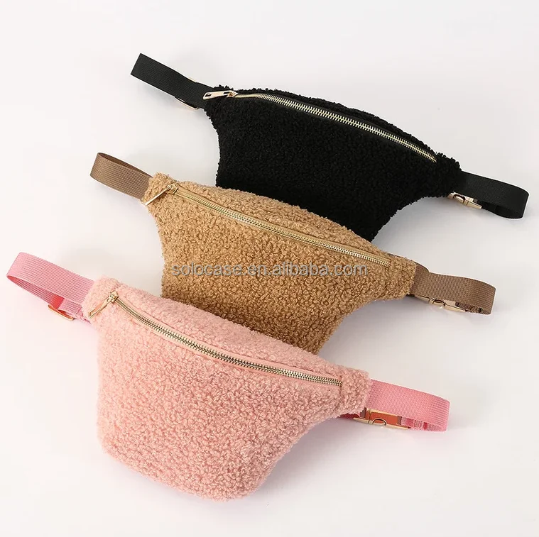 Trendy Furry Fanny Pack Ladies Waist Bag