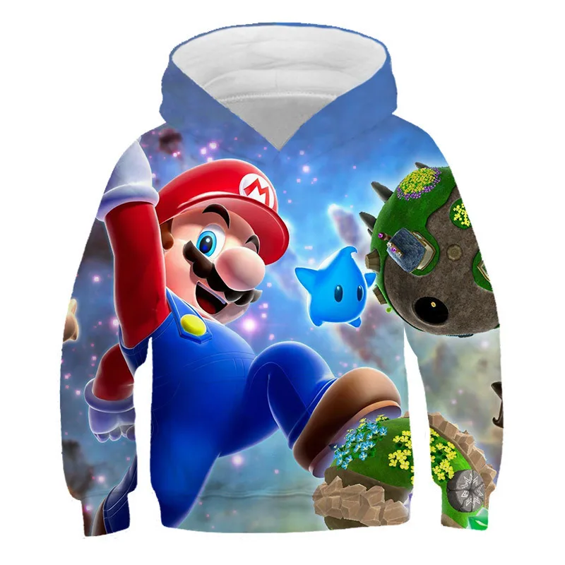 Super Mario Hoodie | Mario En Luigi Jongens Hoodie | Yoshi Jongenshoodies | Officiële Mario Handelswaar Rood 146
