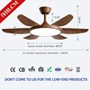 Dark Wood Grain 52-inch 6-leaved