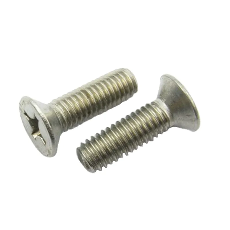 3/8-16 Flat Head Countersink Machine Screws Slotted Drive Stainless All Sizes 