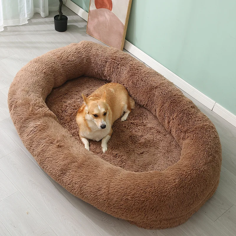 2023 New Washable Extra Large Memory Foam Human Size Dog Bed Nonslip