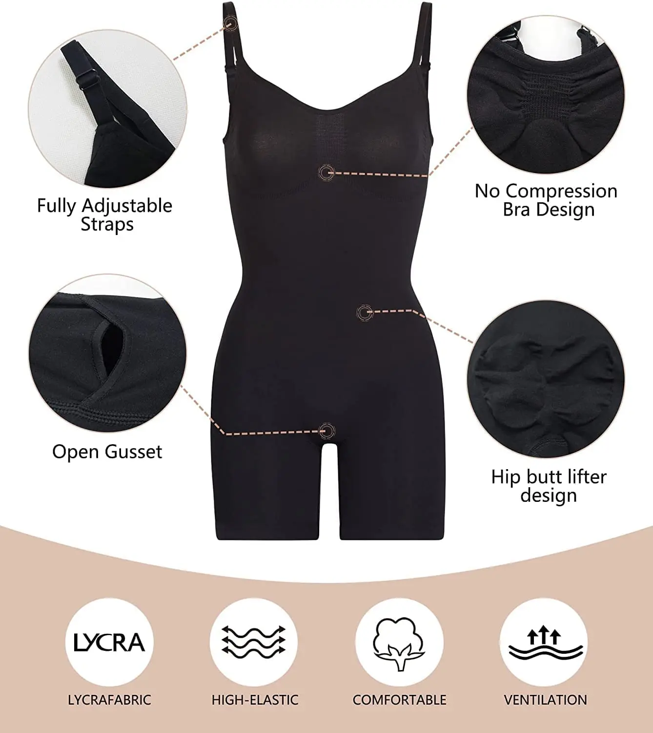 Seamless Shaper Shaping Bodysuit Waist Trainer Shapewear Sculpting Thong Plus Size Body Tummy Control Shaper for Women manufacture