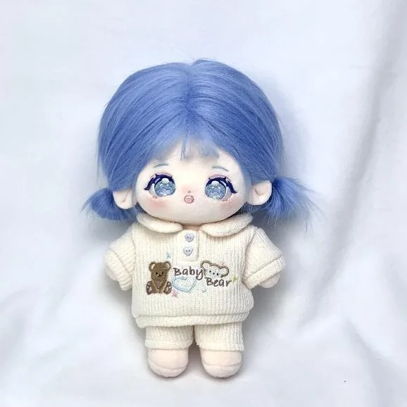 Diseño personalizado octubre 20 cm pelo azul desnudo bebé oso