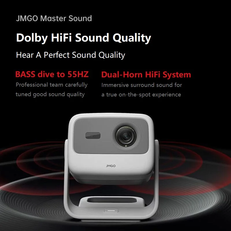 JMGO N1S 4K Portable Projector - Smart Home Theater Experience