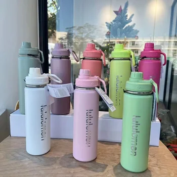 Outdoor Lulu Lemon Thermos Cup Sports Kettle Outdoor Lululemon Thermos Cup Fitness Yoga Water Cup