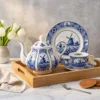 Delft Blue - Teapot + 1 Cup & Saucer + 1 Dessert Plate