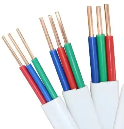 3 core BVVB 1.5 2.5 4 6 10 mm  copper core PVC insulation PVC sheath flat cable Factory direct sales, hot selling, high quality
