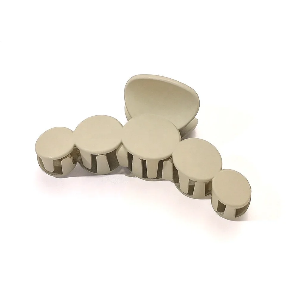 Simple Design Solid Color Plastic Hair Claw Korean Large Matte Hair Claw Clips for Woman Girls Thick Hair New Arrival