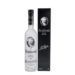 TOP Premium Good Price Paderewski Vodka Expensive Appearance 500 ml Glass Bottles Packaging