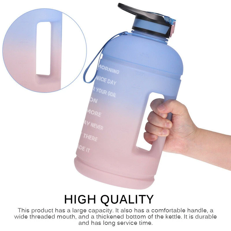 Sporting Goods Bicycle Accessories Gallon Water Bottle with Straw Clear