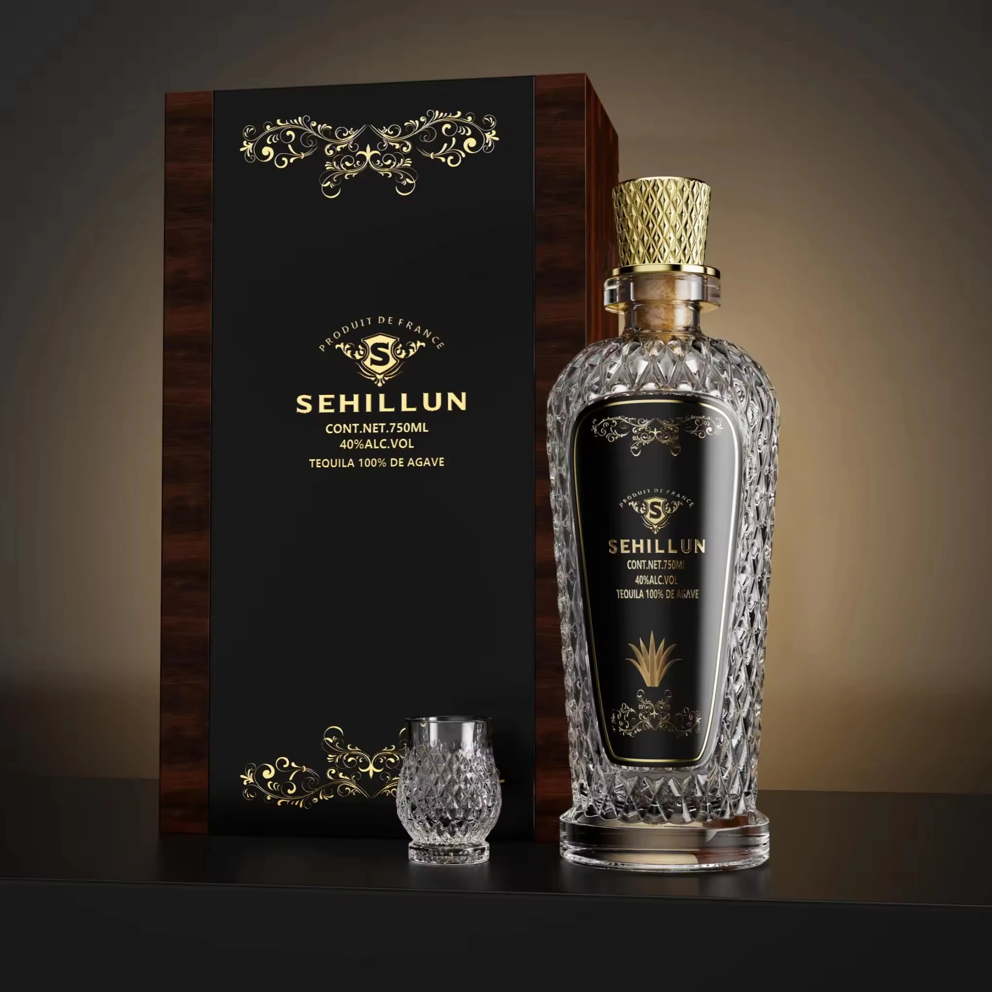 Superior Quality Box 700ml and 750ml Tequila Bottles at Wholesale Prices All in One Service Customizable Glass Bottle Supplier