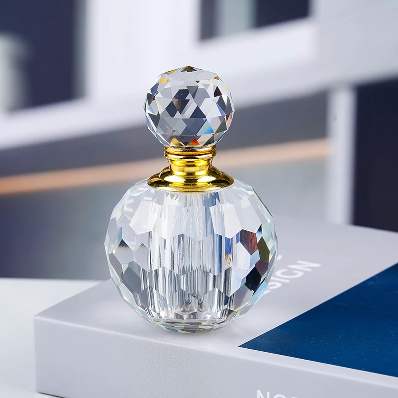 Wholesale Cheap Empty Round Crystal Perfume Oud Oil Bottle 12ml Arabic  Perfume Packaging Bottles