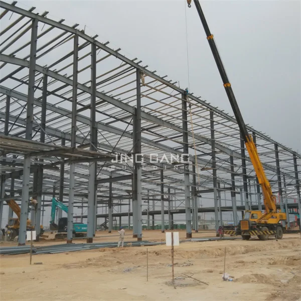 Cobertizo de metal prefabricado, estructura de acero para construcción, almacén con panel sándwich