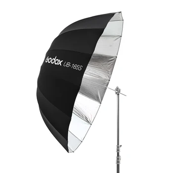 Godox UB-165S 65'' 165cm Parabolic Black Reflective Umbrella Studio Light Umbrella With Black Silver Diffuser Cover Cloth detail image