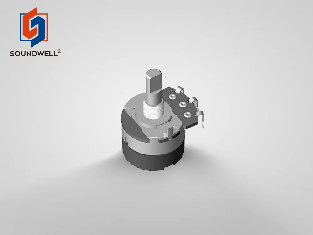 24mm Potentiometer WH138 Soundwell Potentiometer With Switch B500K Rotary Potentiometer With Metal Shaft