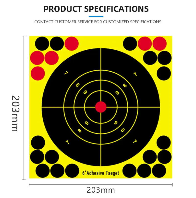 Self Adhesive Shooting Paper Reactive Splatter Targets for Shooting Range Stickers supplier