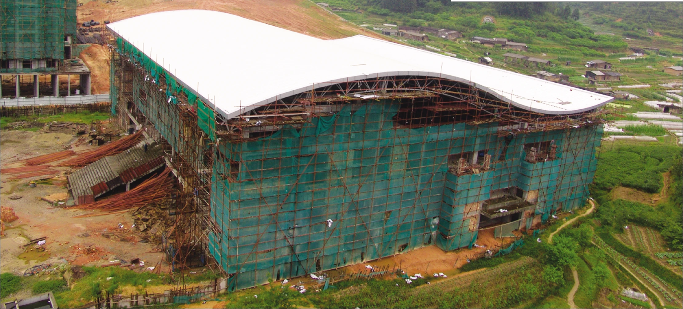 Beautiful Large Span Steel Truss Building Prefabricated Design Light Steel Structure Bending Cutting Welding Processing Services