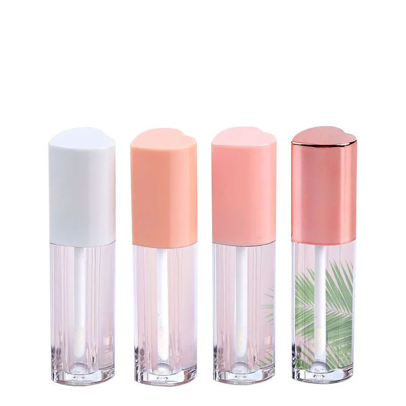 5ml hot sale New love shaped lip gloss bottle  lip glaze empty tube clear empty lipstick tube