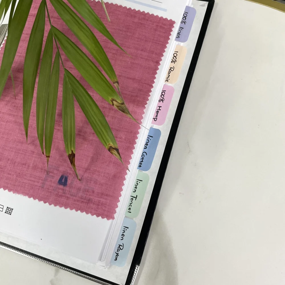 2025 Fabric Sample Book Linen Fabric Fabric Swatch Display