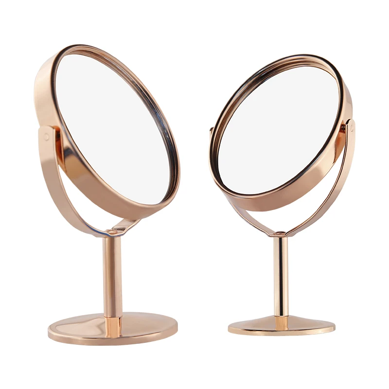 Wanmei Factory Direct Sales Can Rotate 360 Degree Simple Table Double Sided Mirror Buy Double Sided Mirror Desk Top Dressing Mirror In Dormitory High Definition Glass Mirror Rotating Mirror Desktop Double Sided Mirror European Style Beauty