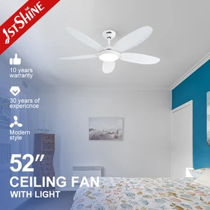 1stshine Led Ceiling Fan DC Motor High Volume Comfortable  Wind 6 Speeds LED Lighting Ceiling Fan with 5 Blades