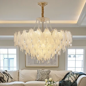 OEM Factory Modern Crystal Chandelier Light Hotel Living Room Dining Table Bedroom Lamp Restaurant Glass Crystal Pendant Light