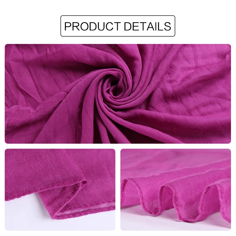 Factory Wholesale Solid Color Scarves Promotion Gift Cheap Shawls Viscose Hijab Scarf for Woman