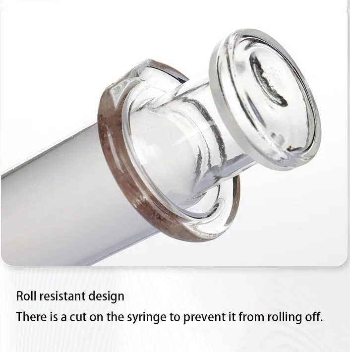 2024 New KRC Glass Syringe for Laboratory 1ml 5ml 10ml 20ml 30ml 50ml 100ml Wholesale Oil Syringes With Plastic Tube Packaging