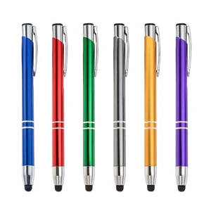 Metal Ballpoint Pen Multifunction Touch Screen Stylus Aluminum Body Customizable Logo Printing for Promotional Gift