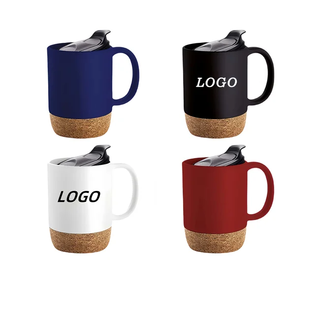 2024 sublimation ceramic coffee cup supplier can customize ceramic cup with cork base