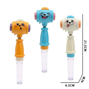 new Lovely cute shaking whistle smiling hammer toy candy Wiggle and giggle with sound smile hammer candy toy for kids