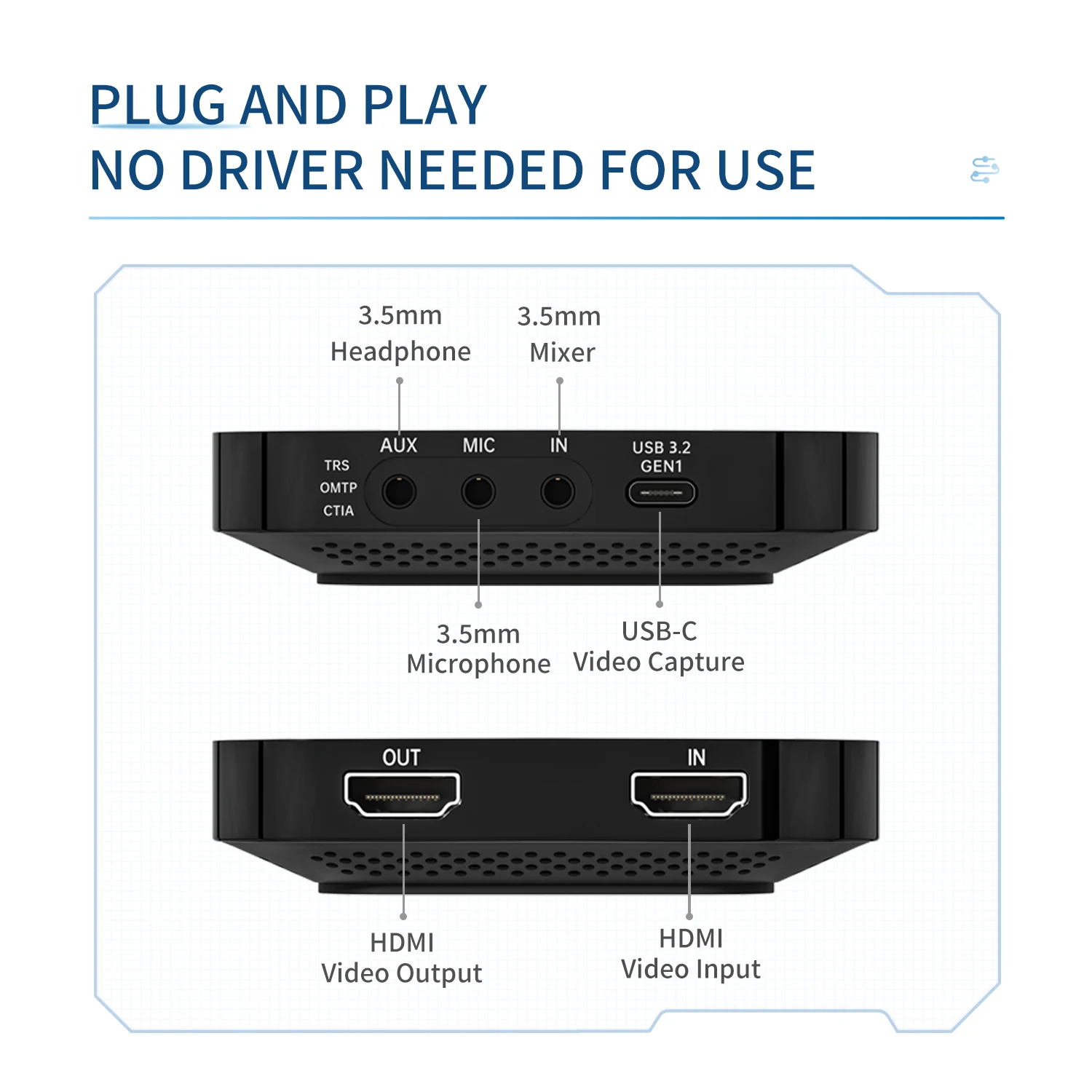 Unisheen hdmi XSplit AMCAP Live Streaming Broadcast OBS Vmix Wirecast VLC 4KP60 HRD VRR VIDEO CAPTURE Box