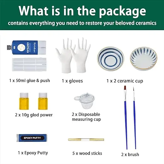 Kintsugi Ceramic Repair Kit - High Quality Epoxy Adhesive