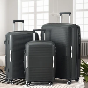 Factory Oem 3 Pcs pp Suitcase Set Travel 20 24 28 Inch Hard Luggage Set Rolling Luggage on Wheels