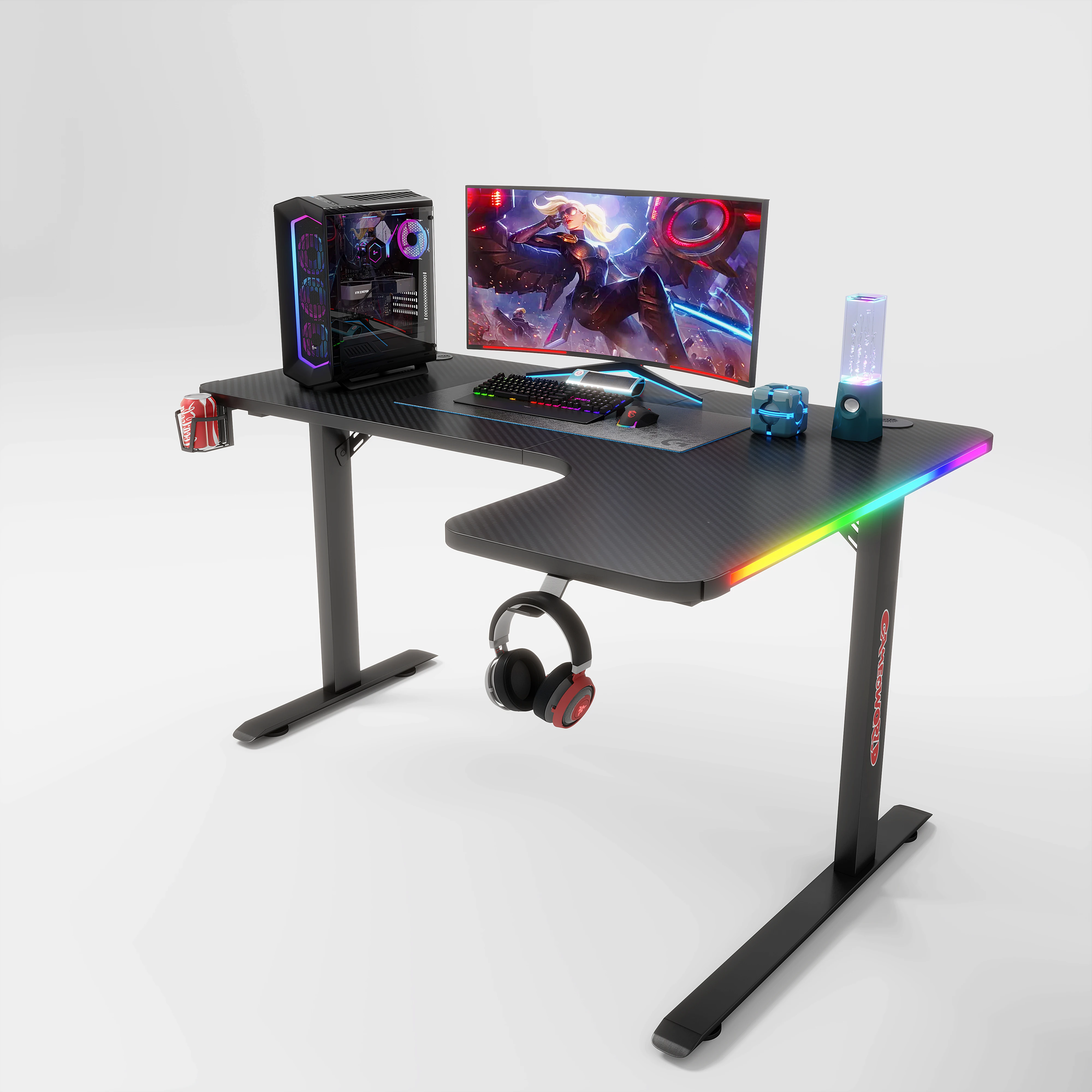 YZ Free Sample  Excellent Quality Height Adjustable Ergonomic Electric Pc Gaming Tables Gaming Desk