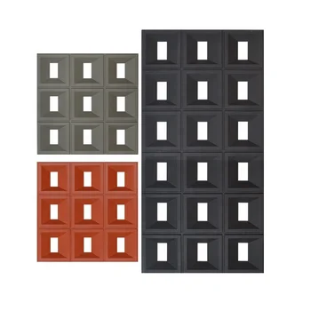 2024 hot sale 3d wall panel lightweight PU Cement Components Hollow Bricks for home