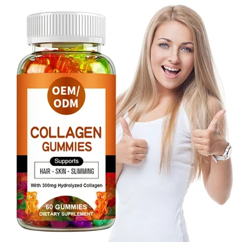 OEM Hot Selling Slimming Product Hair Skin and Nails Gummies Support Immune System Collagen Gummies