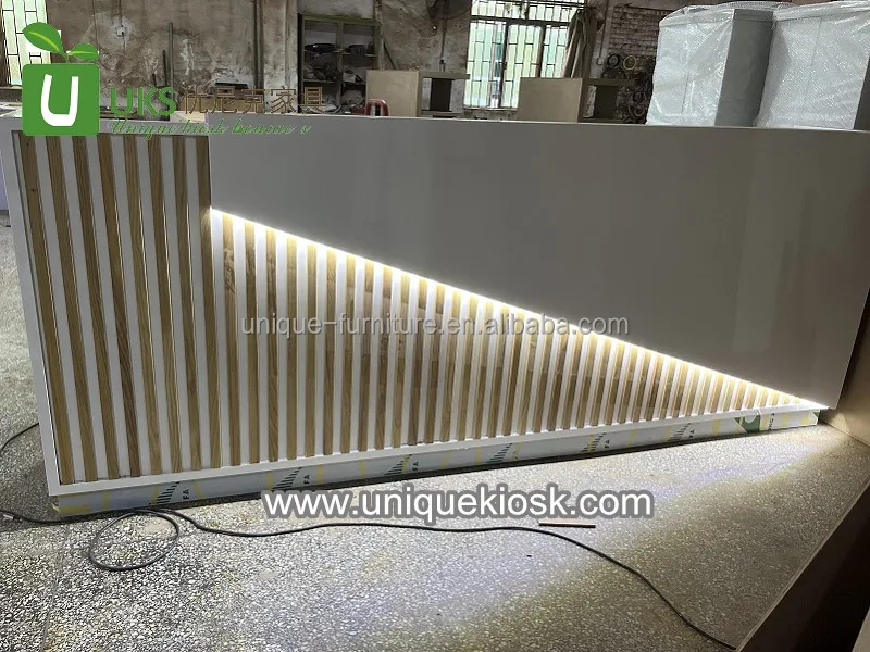 High Level Reception Desks Modern Reception Counter Office Front Table Salon Reception Area Counter Table for Sale