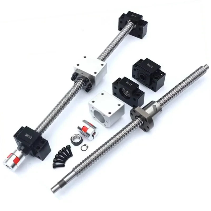 Ball Screw Set with Nut Module Linear Guide Rail Steel 1000mm Optical Axis SFU1605 2005 2505