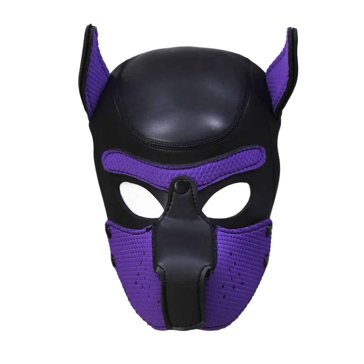 Sexy Dog BDSM Bondage Puppy Play Hoods aus PU-Leder in Schwarz