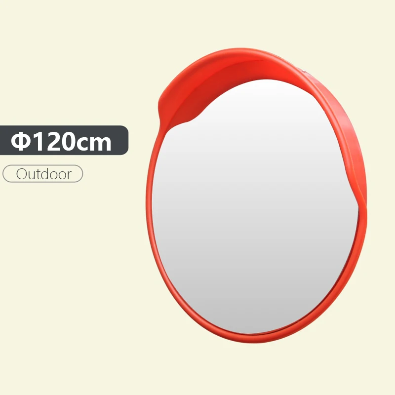 Премиум 120 см Выпуклое отражающее акриловое наружное зеркало безопасности дорожного движения прочный материал для внутреннего использования автомобиля элегантный круглый узор