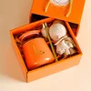 Set arancione con asciugamano Little Bear