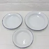 Assiette à fondue blanche unie 14cm