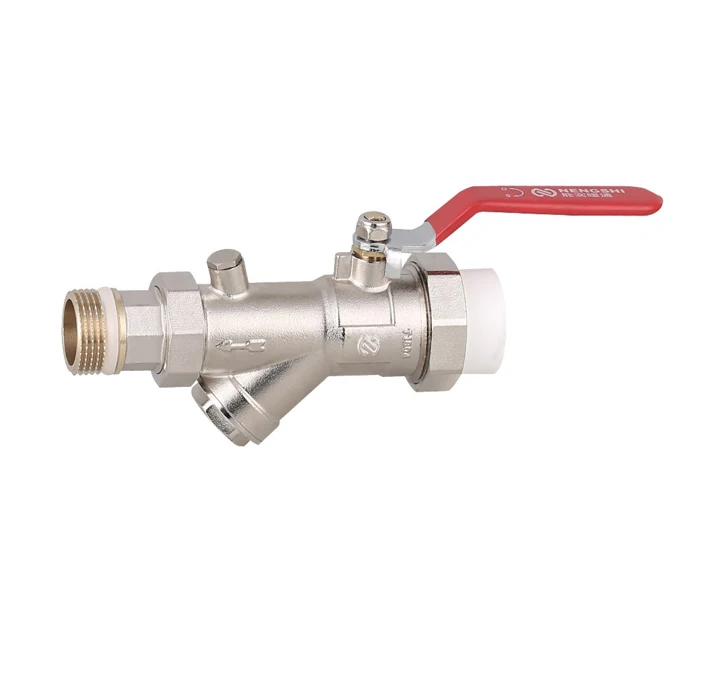 Brass strainer union ball valve with PPR  pipe 1"-1 1/2"