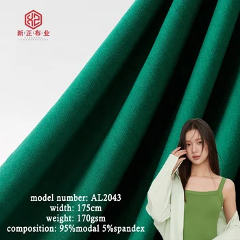 high end fabric170gsm 95% modal 5% spandex knitted modal spandex fabric