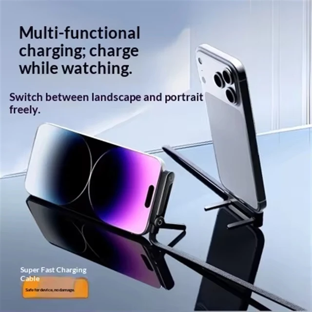 240W USB Type C Fast Charging Data Cable Phone Stand for Mobile Phones Tablets Gaming Devices