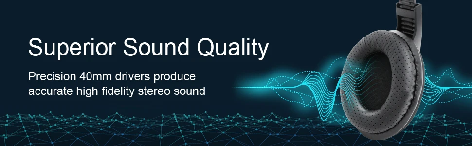 VCOM Professional Recording Studio Headphone Wired Stereo Mobile Headset 3.5mm Monitor Headphones Black