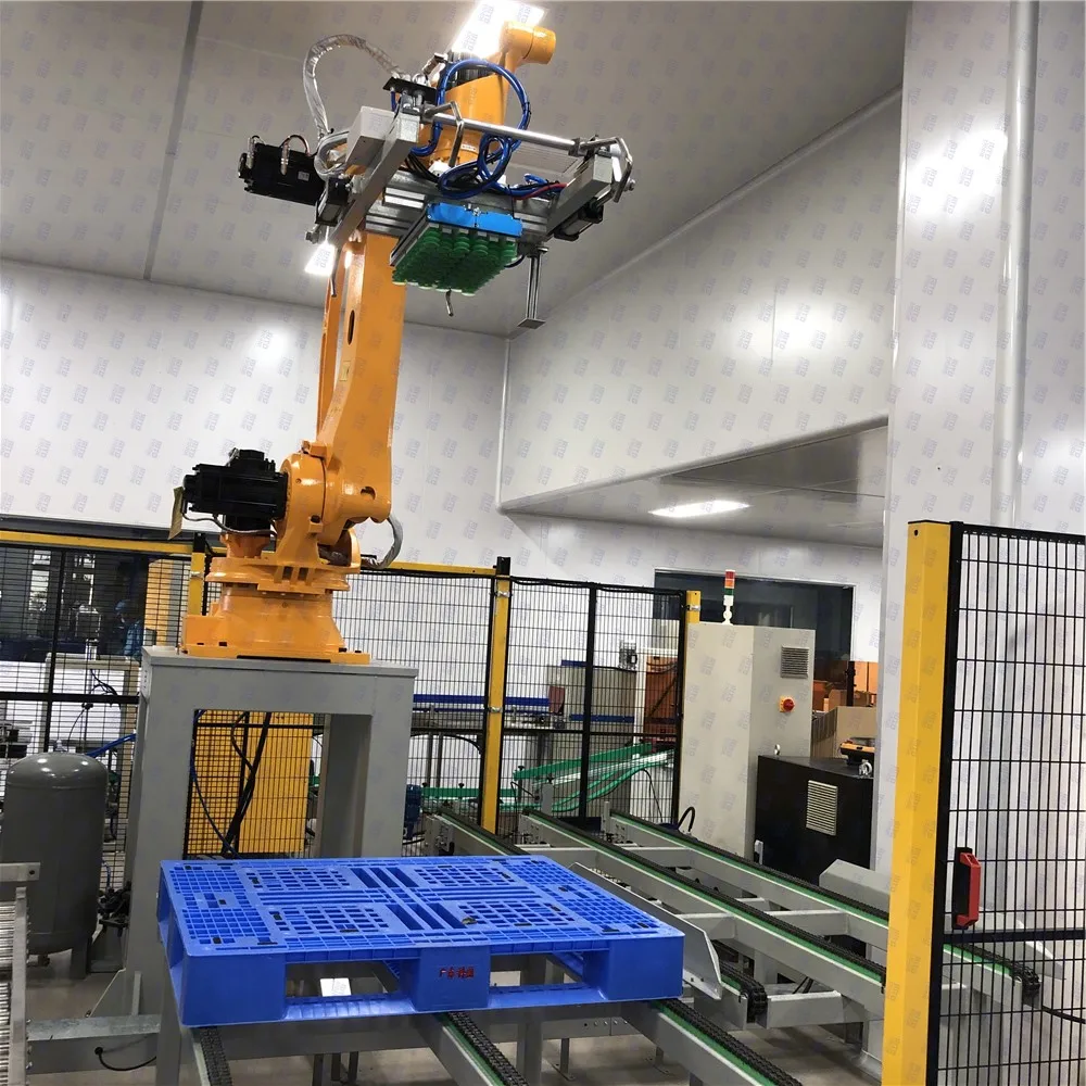 Rito Robot Palletizer Carton Case Palletizer Machine Automatic  for Food Drinking Water Beverage Tin Case