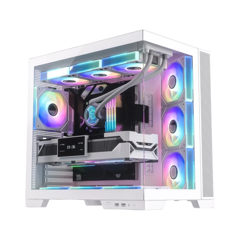 JNP-C708H Flow White Midi Tower PC Gaming Case - Stock Available